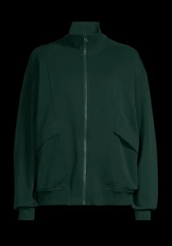 Comfy Full Zip Sweater - Dark Pine
