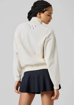 Comfy Full Zip Sweater - Off White