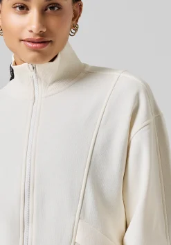 Comfy Full Zip Sweater - Off White