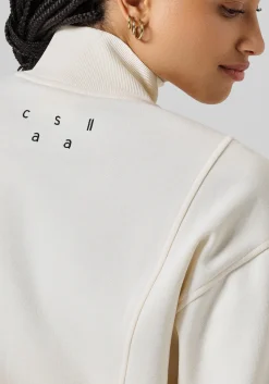Comfy Full Zip Sweater - Off White