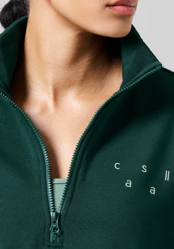 Comfy Half Zip Sweater - Dark Pine