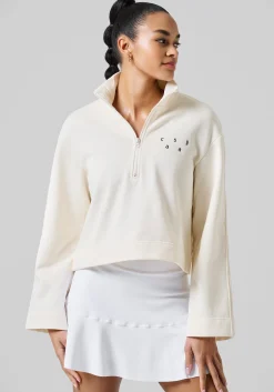 Comfy Half Zip Sweater - Off White