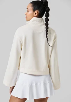 Comfy Half Zip Sweater - Off White