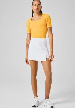 Court Slit Skirt - White