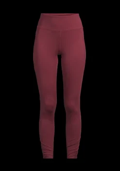 Crease High Waist Tights - Evening Red