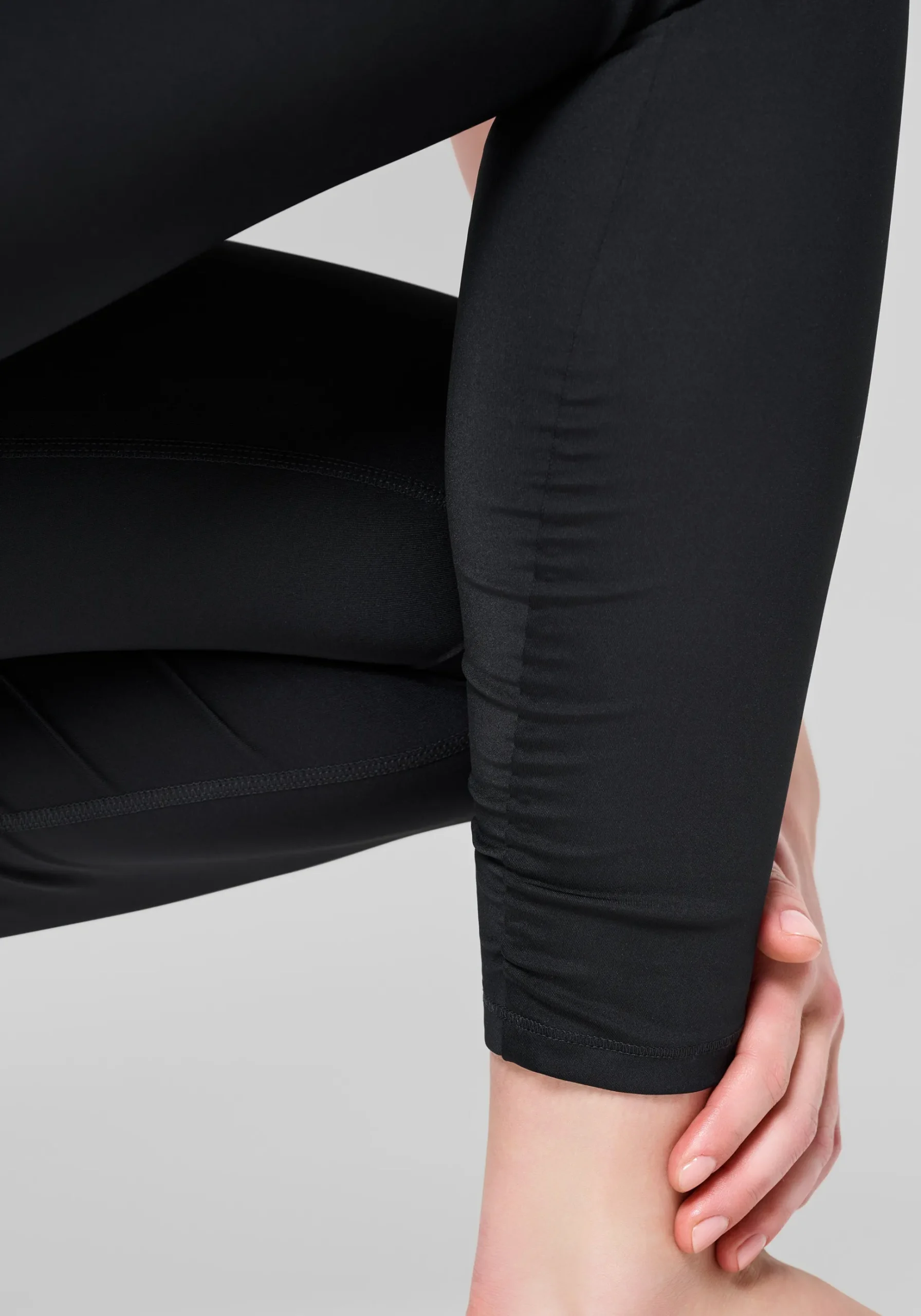 Crease High Waist Tights - Black