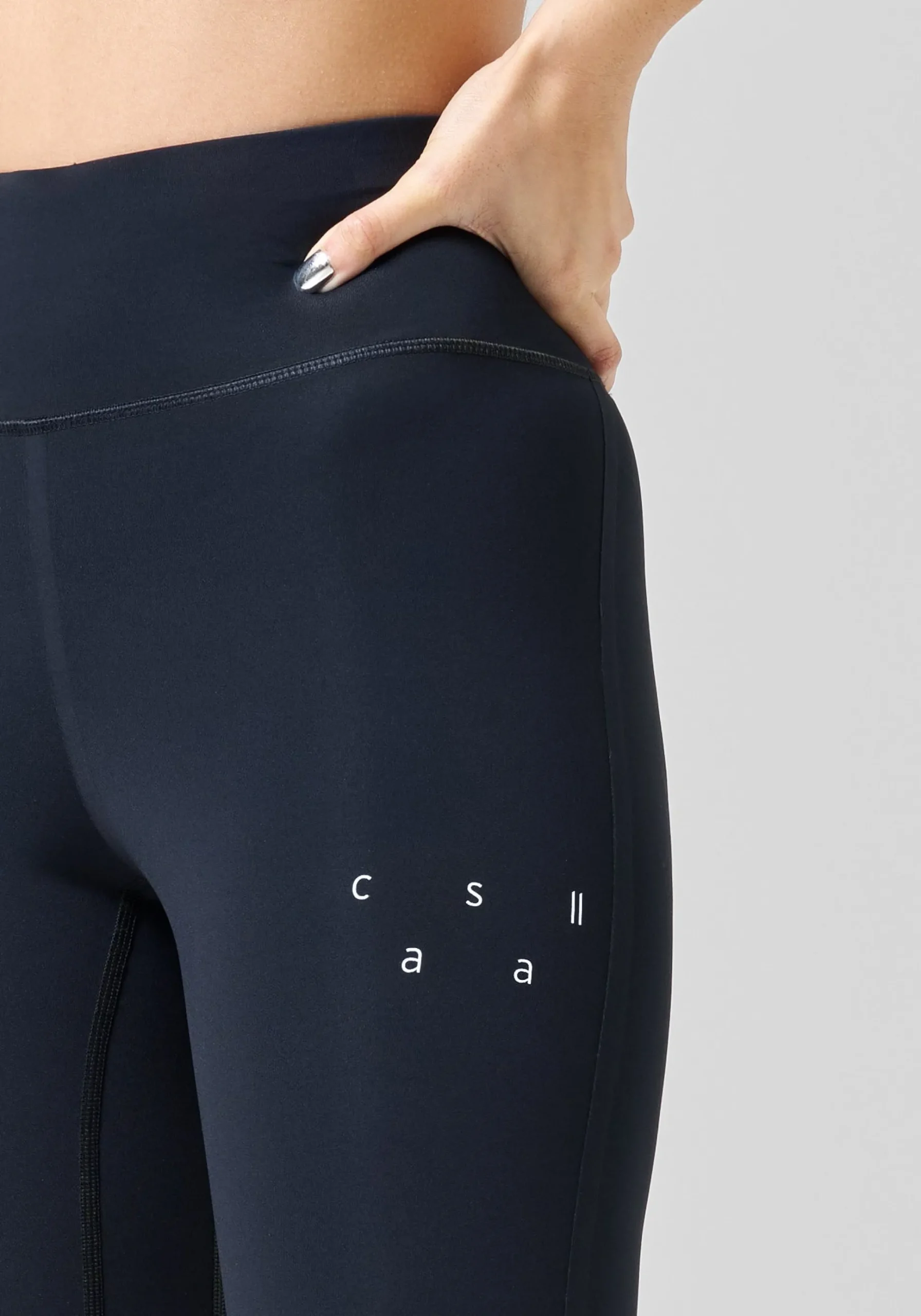 Curves Up High Waist Tights - Black