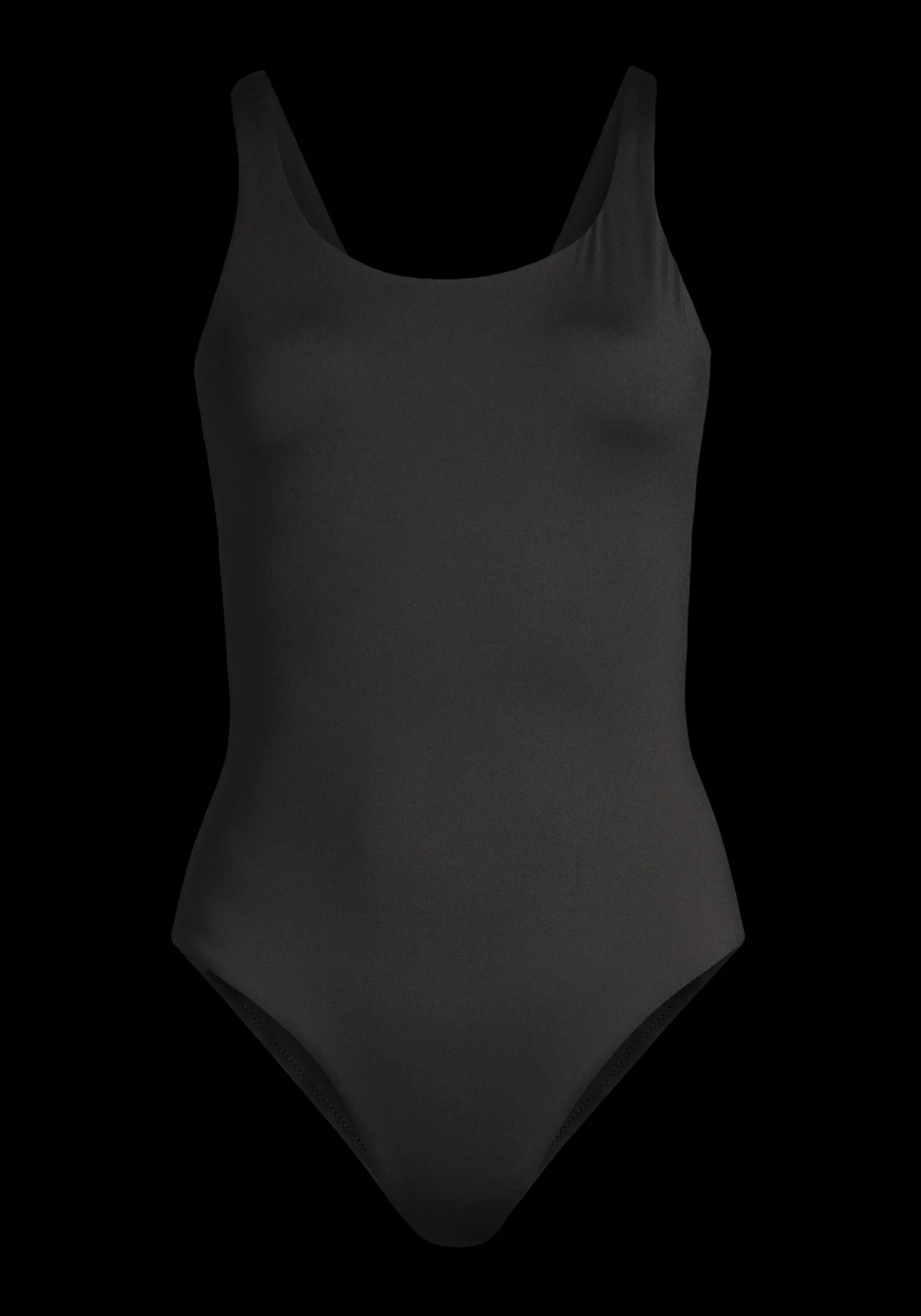 Deep Racerback Swimsuit - Black