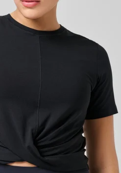 Delight Short Wrap Tee - Black