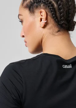 Delight Short Wrap Tee - Black