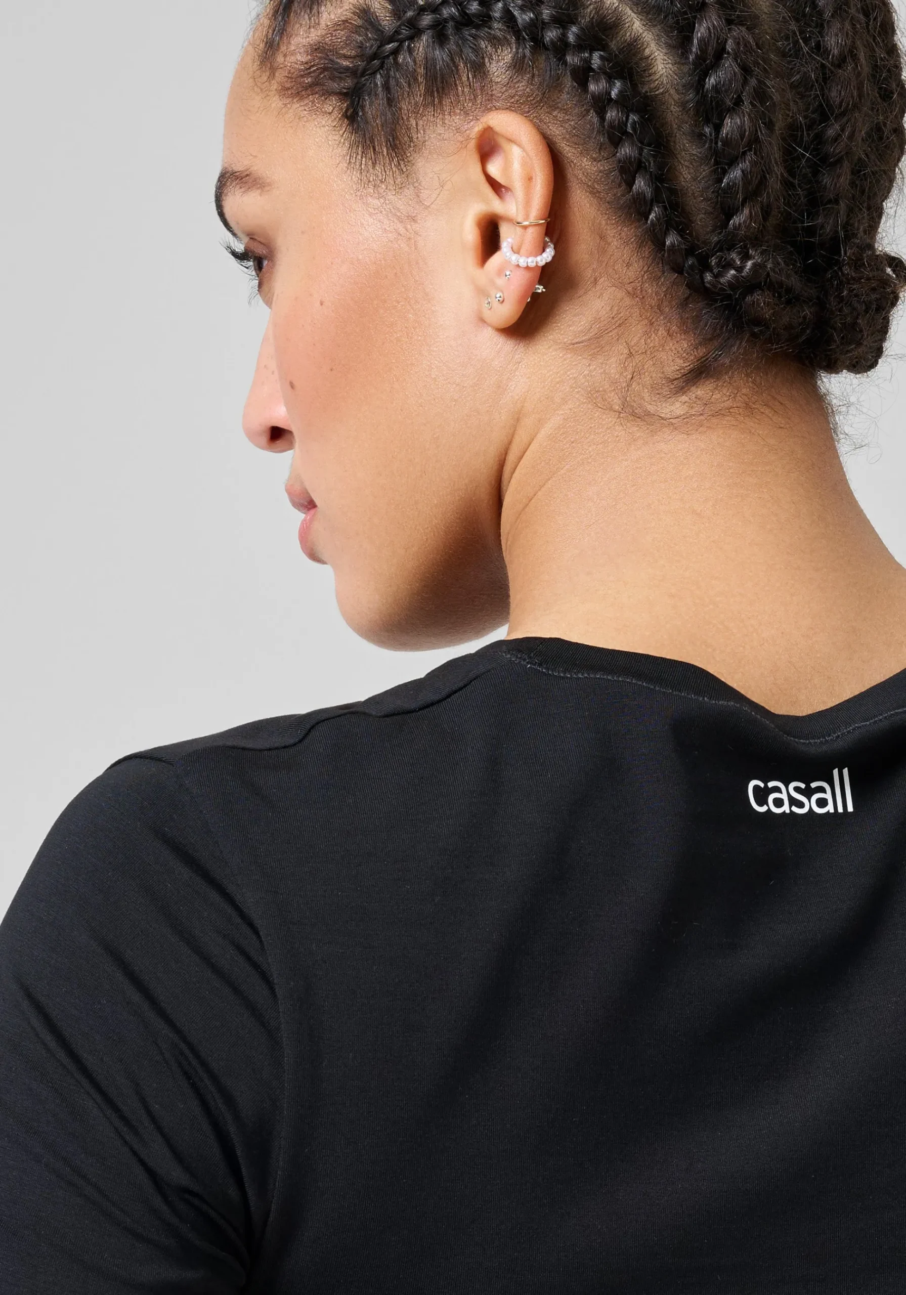 Delight Short Wrap Tee - Black