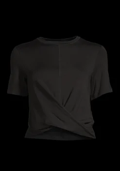 Delight Short Wrap Tee - Black