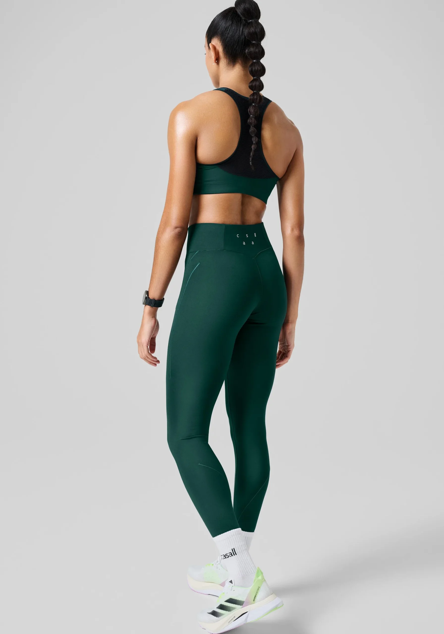 Dynamic High Waist Tights - Dark Pine