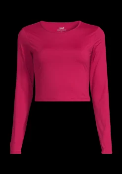 Graphic Crop Long Sleeve - Punch Pink