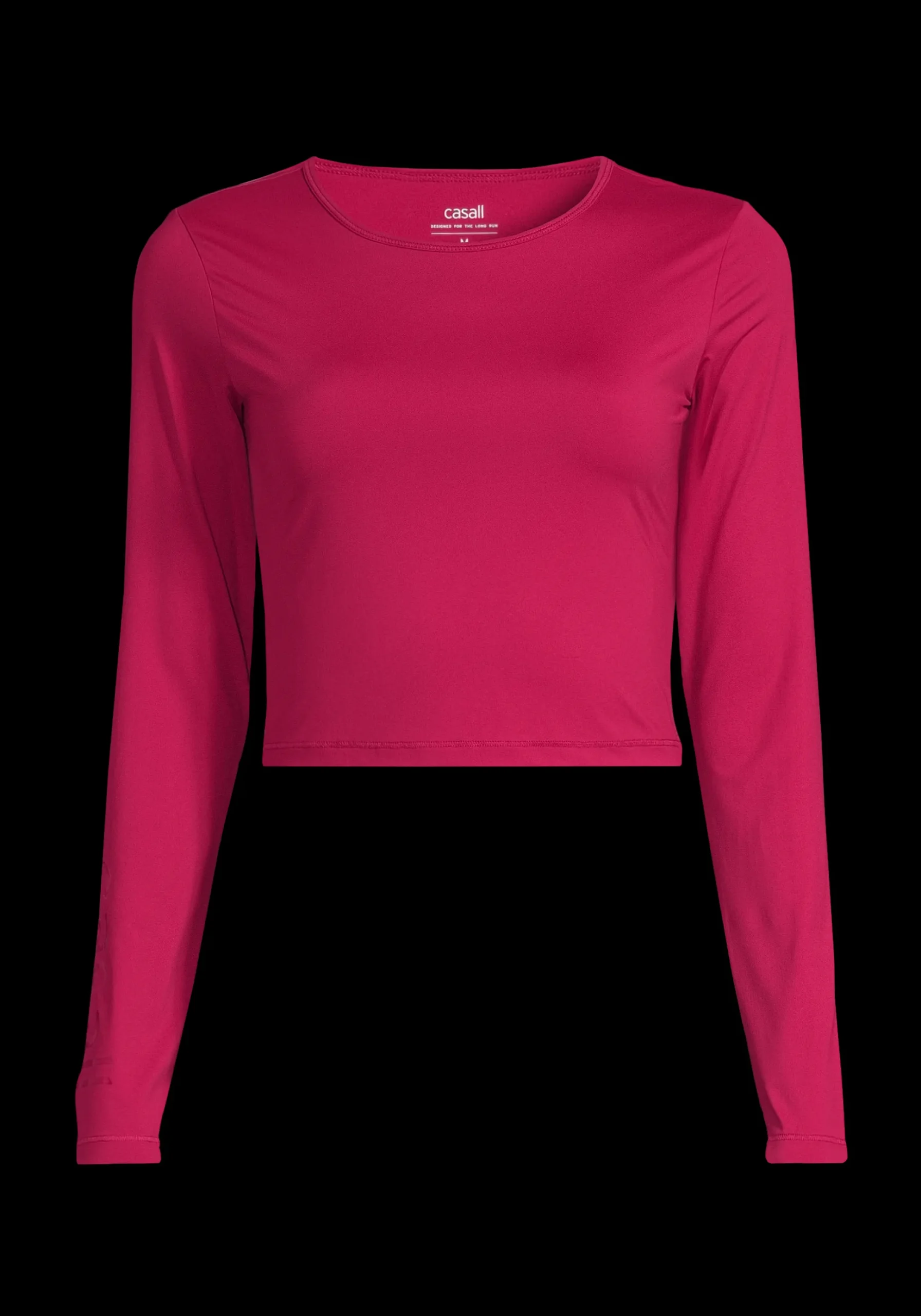 Graphic Crop Long Sleeve - Punch Pink