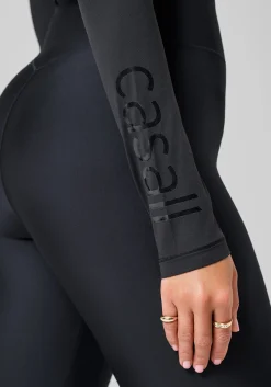 Graphic Crop Long Sleeve - Black