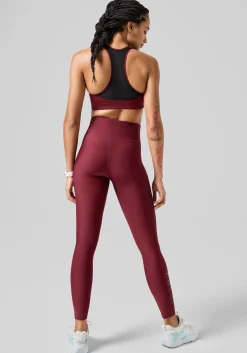 Graphic High Waist Tights - Evening Red