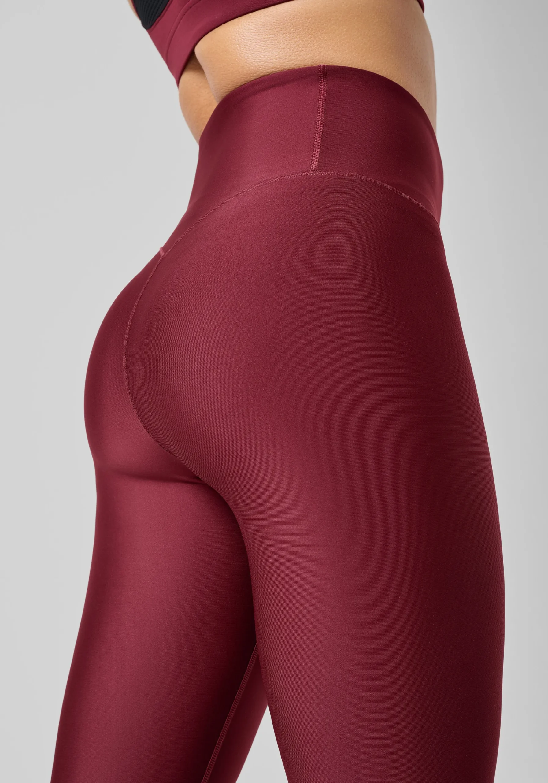 Graphic High Waist Tights - Evening Red