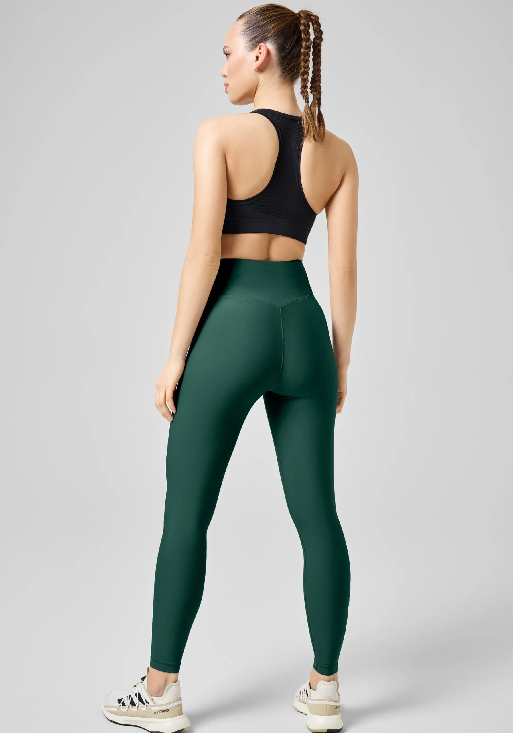 Graphic High Waist Tights - Dark Pine