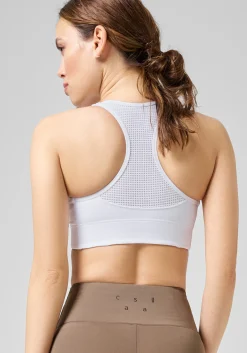 Iconic Longline Sports Bra - White