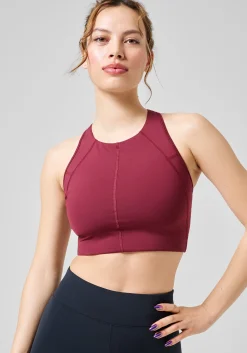 Iconic Wool Lined Sports Bra - Evening Red
