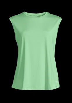 Laser Mesh Muscle Tank - Apple Crush