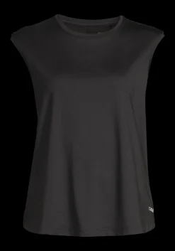 Laser Mesh Muscle Tank - Black