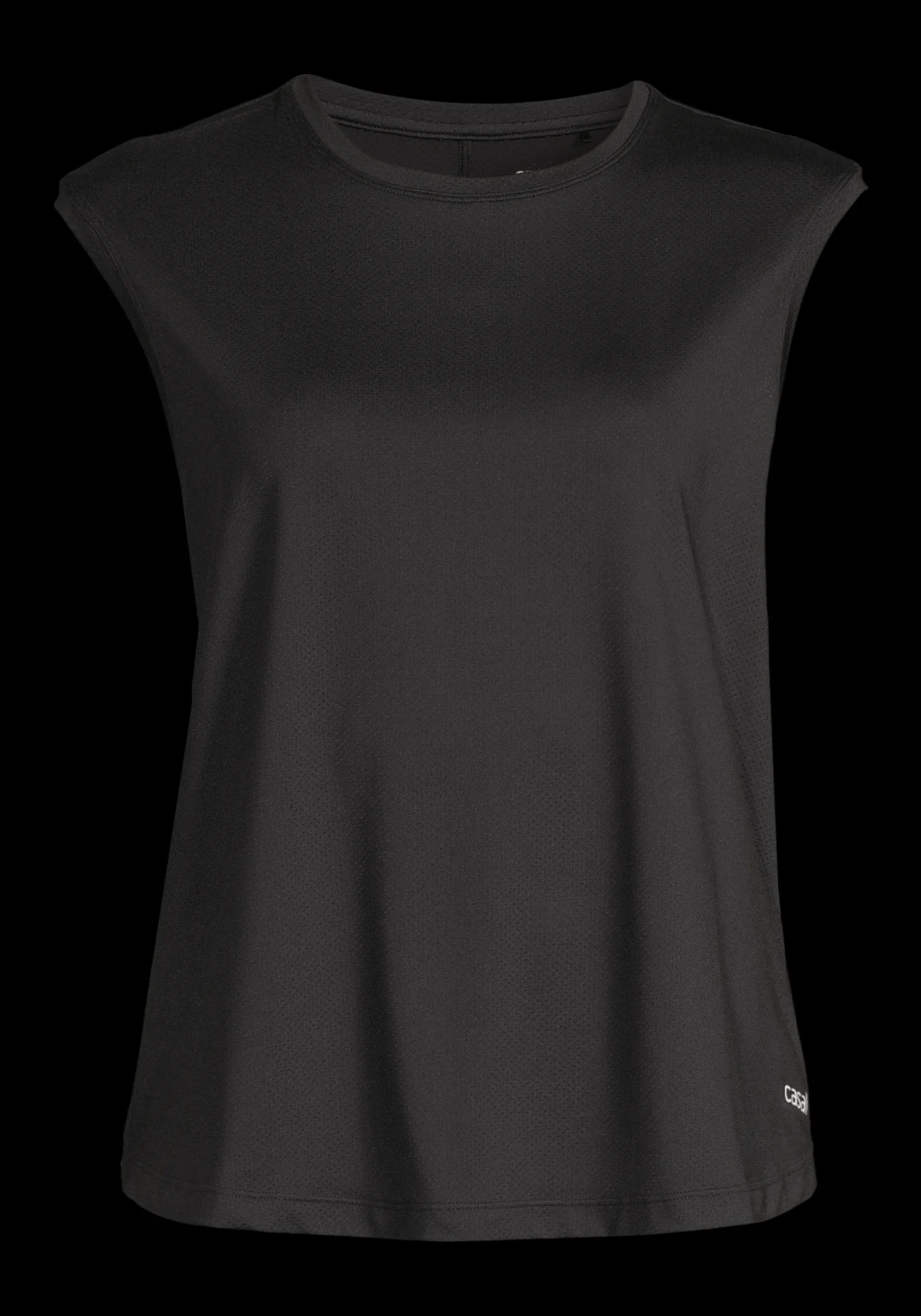 Laser Mesh Muscle Tank - Black