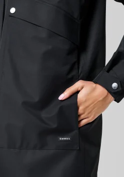 Light Padded Rain Parka - Black