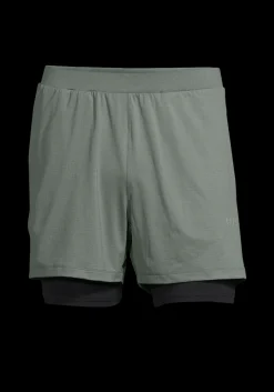 M Double Layer Shorts - Sage Grey
