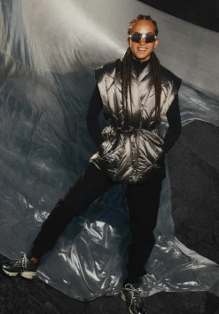 Mellow Wrap Quilt Vest - Silver Fusion