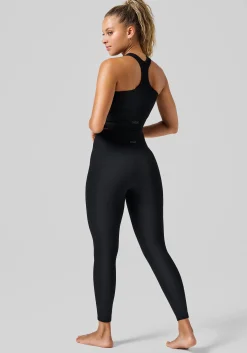 Multi Rib Seamless High Waist Tights - Black