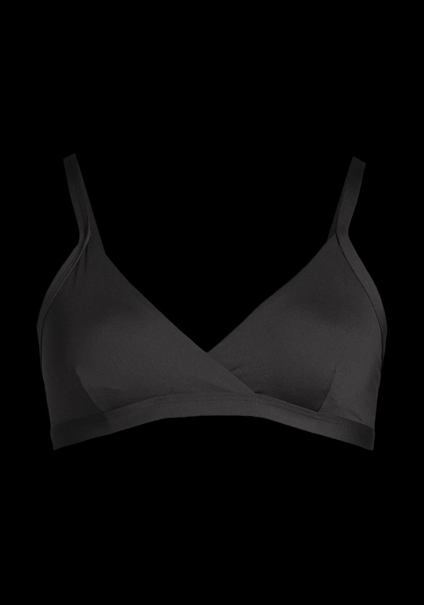 Overlap Bikini Top - Black