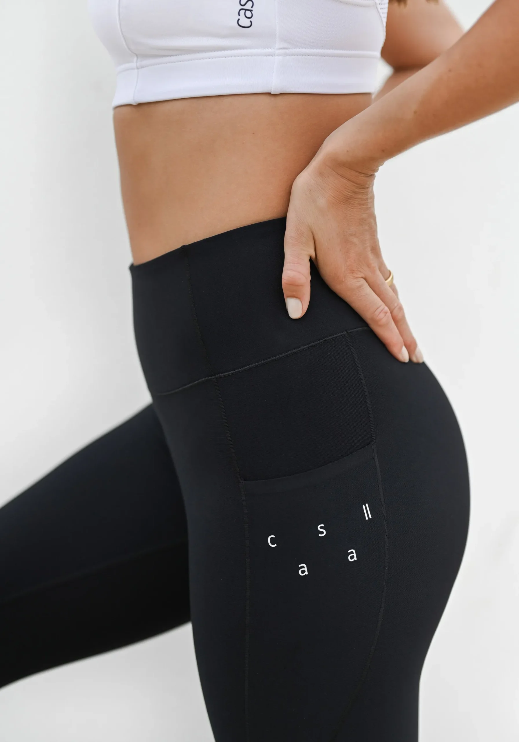 Pure Pocket High Waist Tights - Black