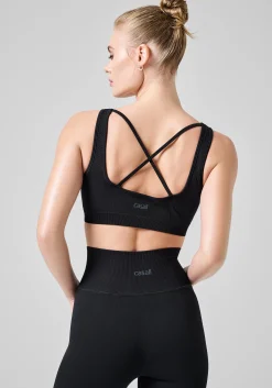 Scallop Seamless Bralette - Black