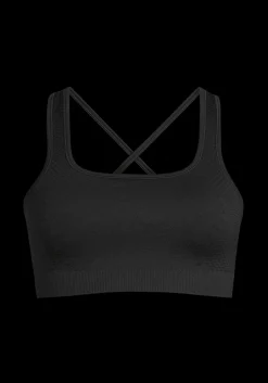 Scallop Seamless Bralette - Black