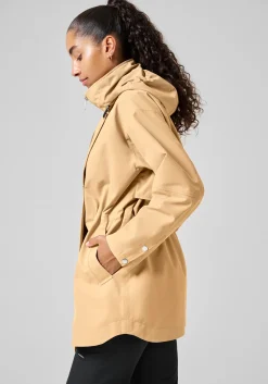 Scandi Trench Rain Coat - Sand Beige