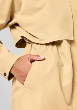 Scandi Trench Rain Coat - Sand Beige