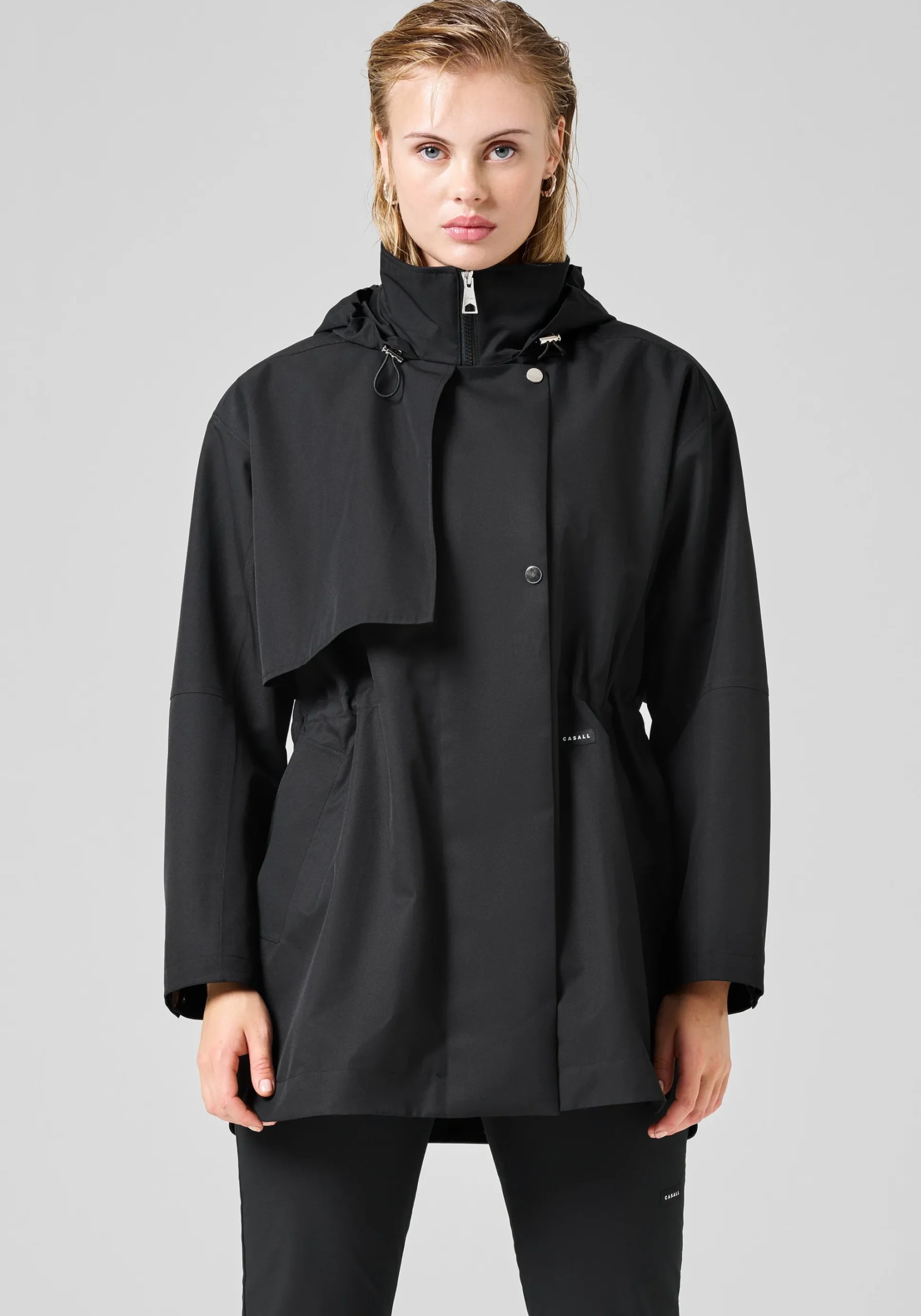 Scandi Trench Rain Coat - Black