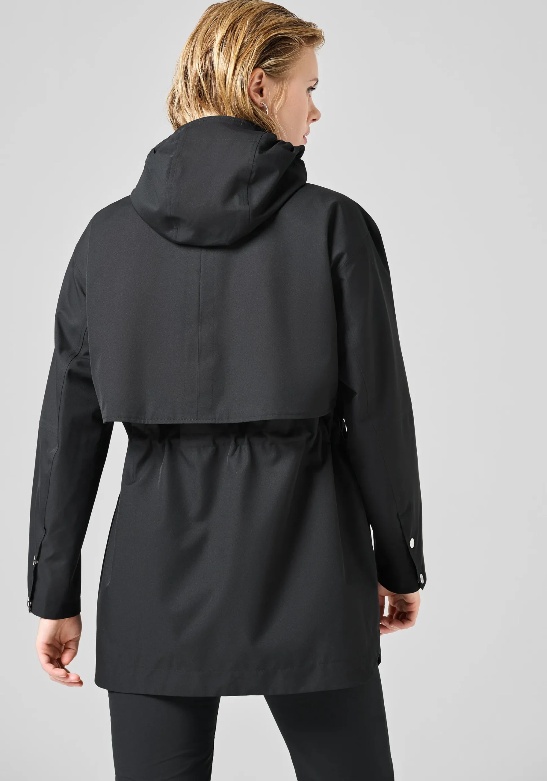 Scandi Trench Rain Coat - Black