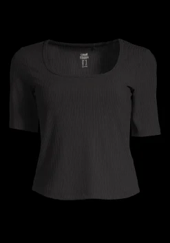 Scoop Rib Tee - Black