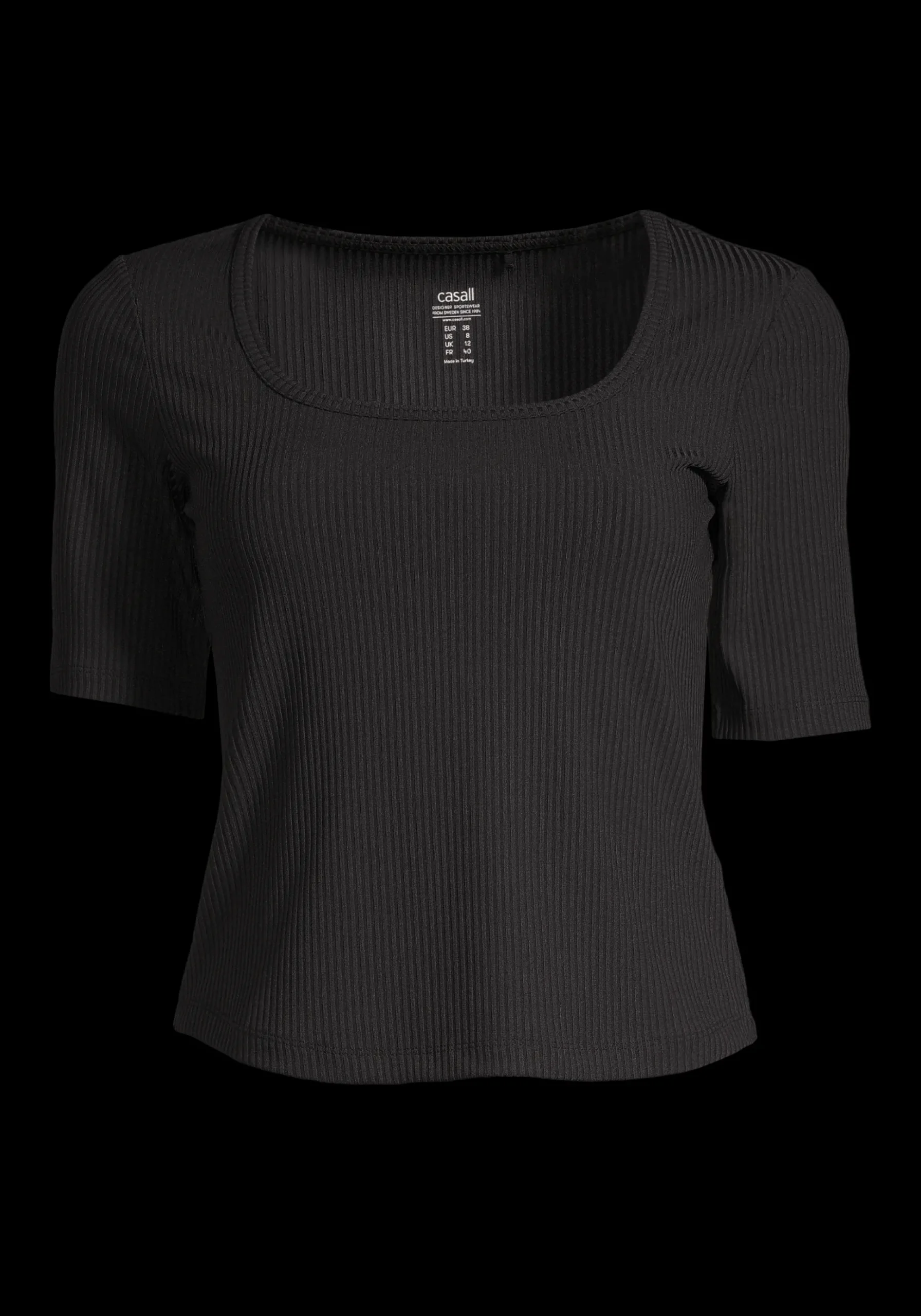 Scoop Rib Tee - Black