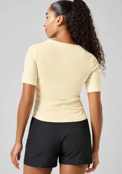 Scoop Rib Tee - Milky Vanilla