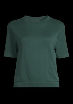 Seamless Rib Sleeve Tee - Dark Pine