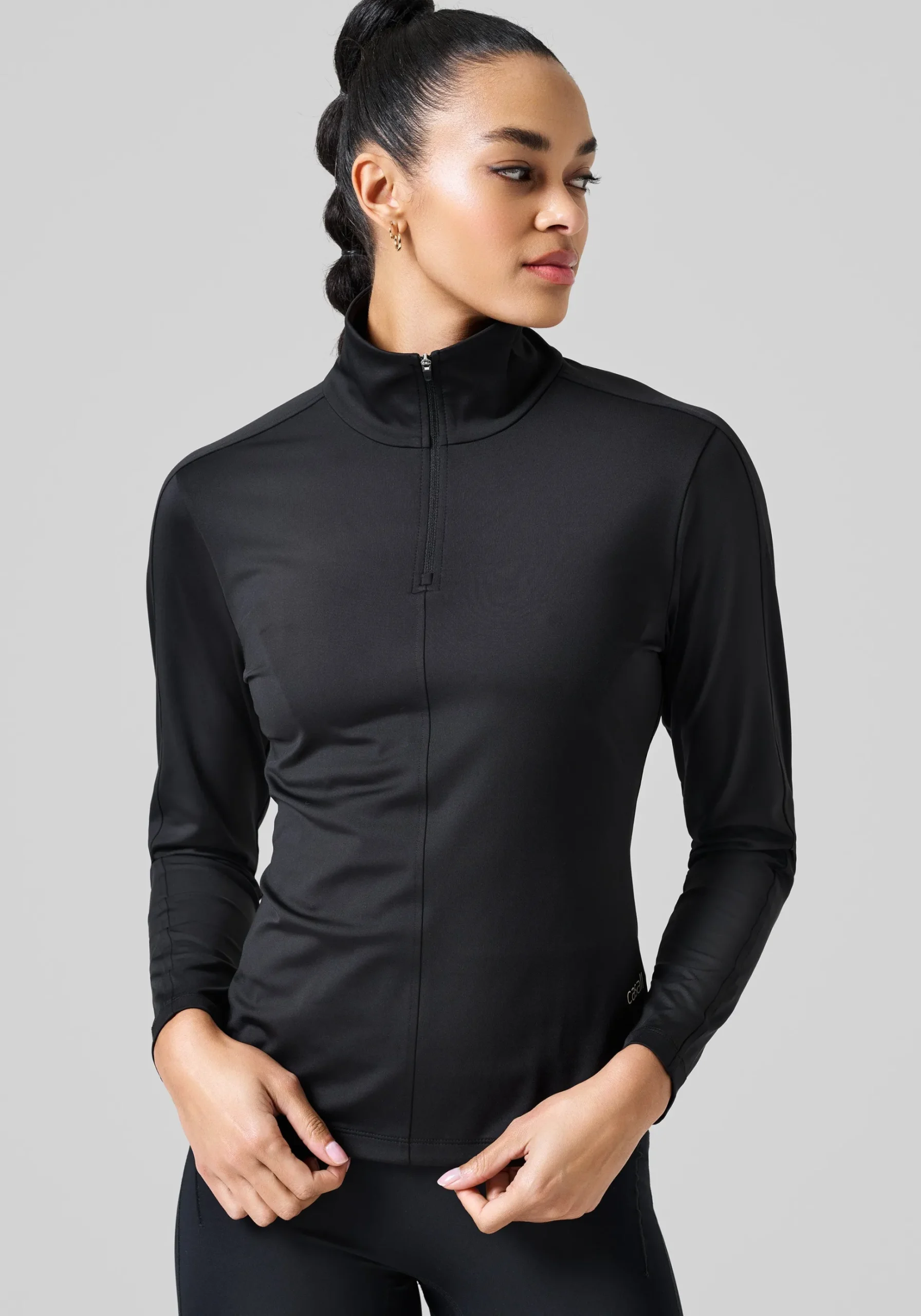 Serene Half Zip Long Sleeve - Black