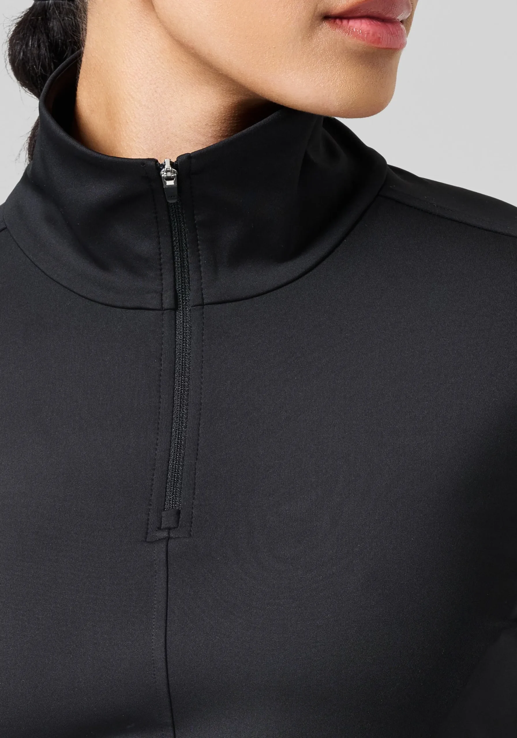 Serene Half Zip Long Sleeve - Black