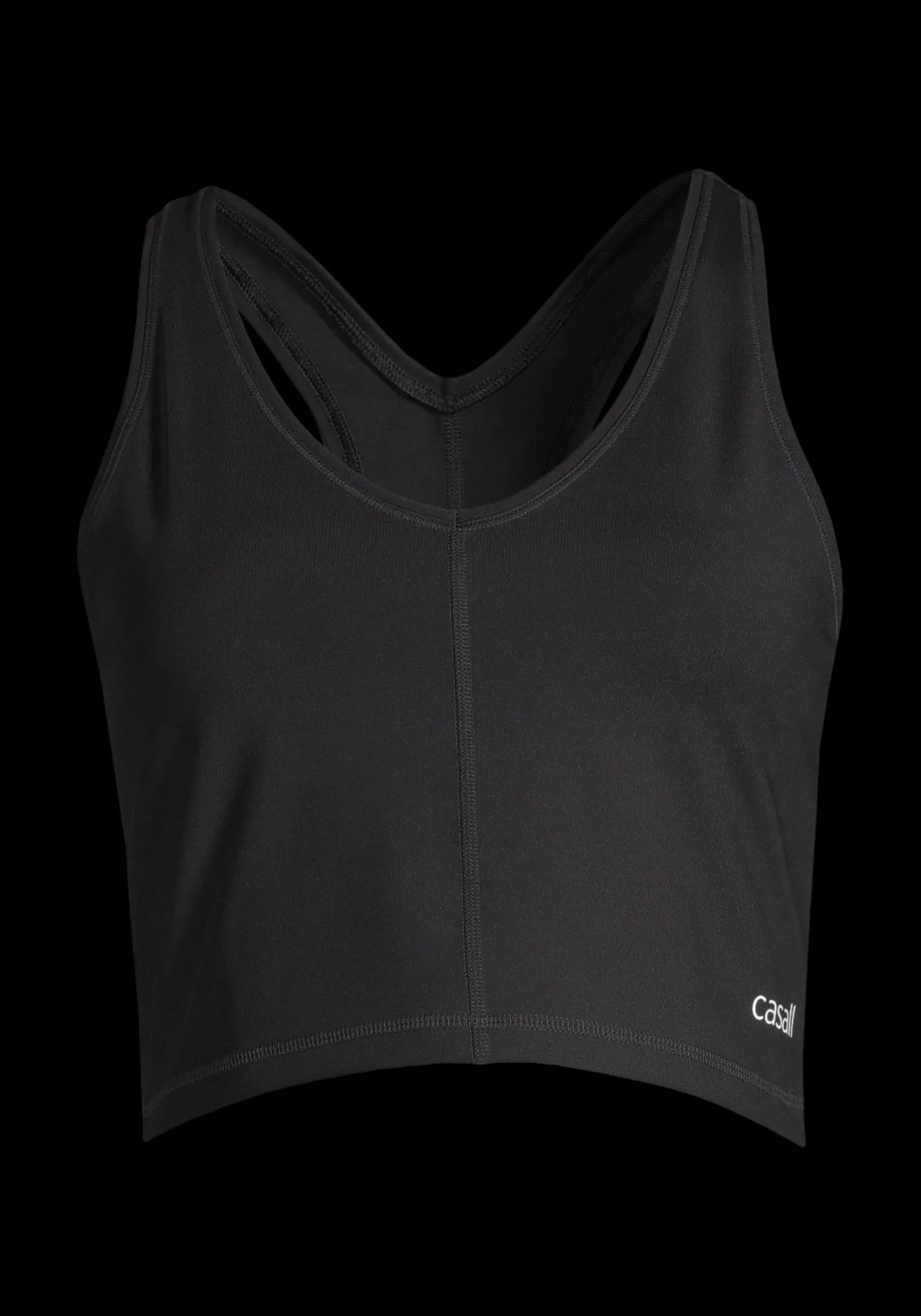 Sharp Back Sport Top - Black