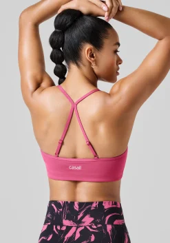 Sleek Strappy Sports Bra - French Rose