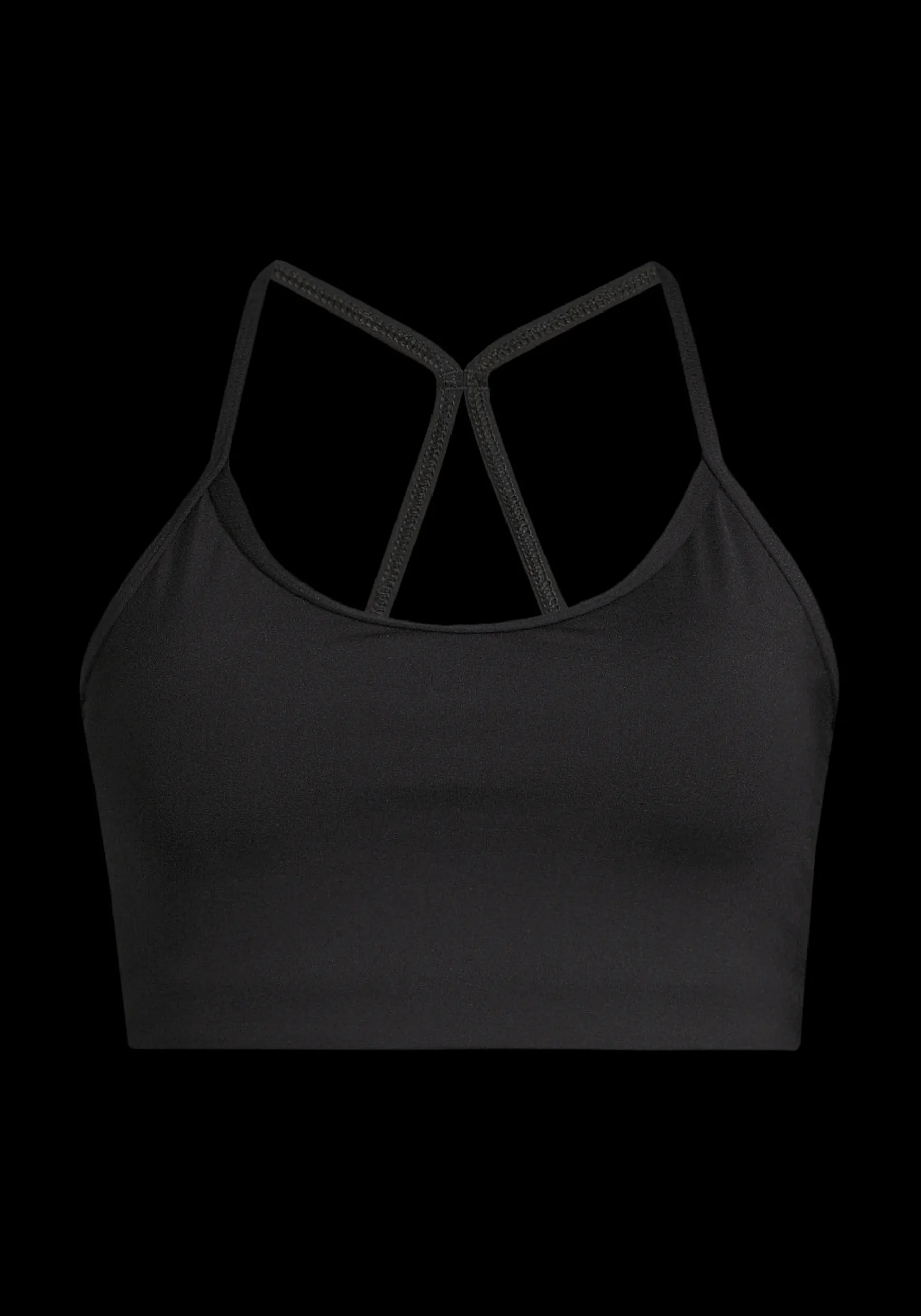 Sleek Strappy Sports Bra - Black