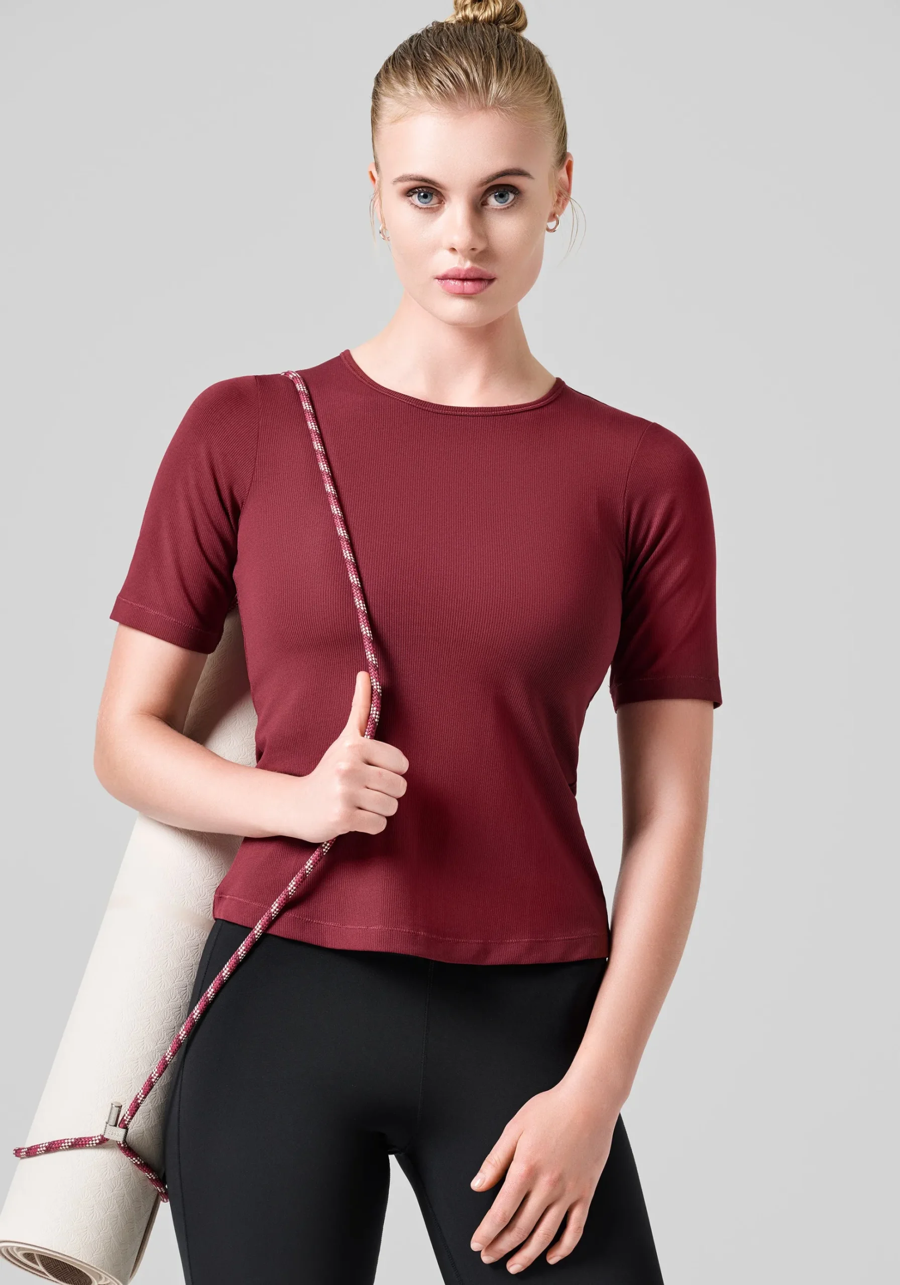 Soft Rib Tee - Evening Red